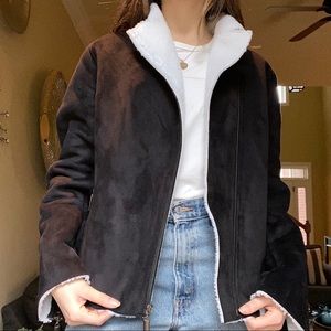 Siena Studio Black Sherpa Coat